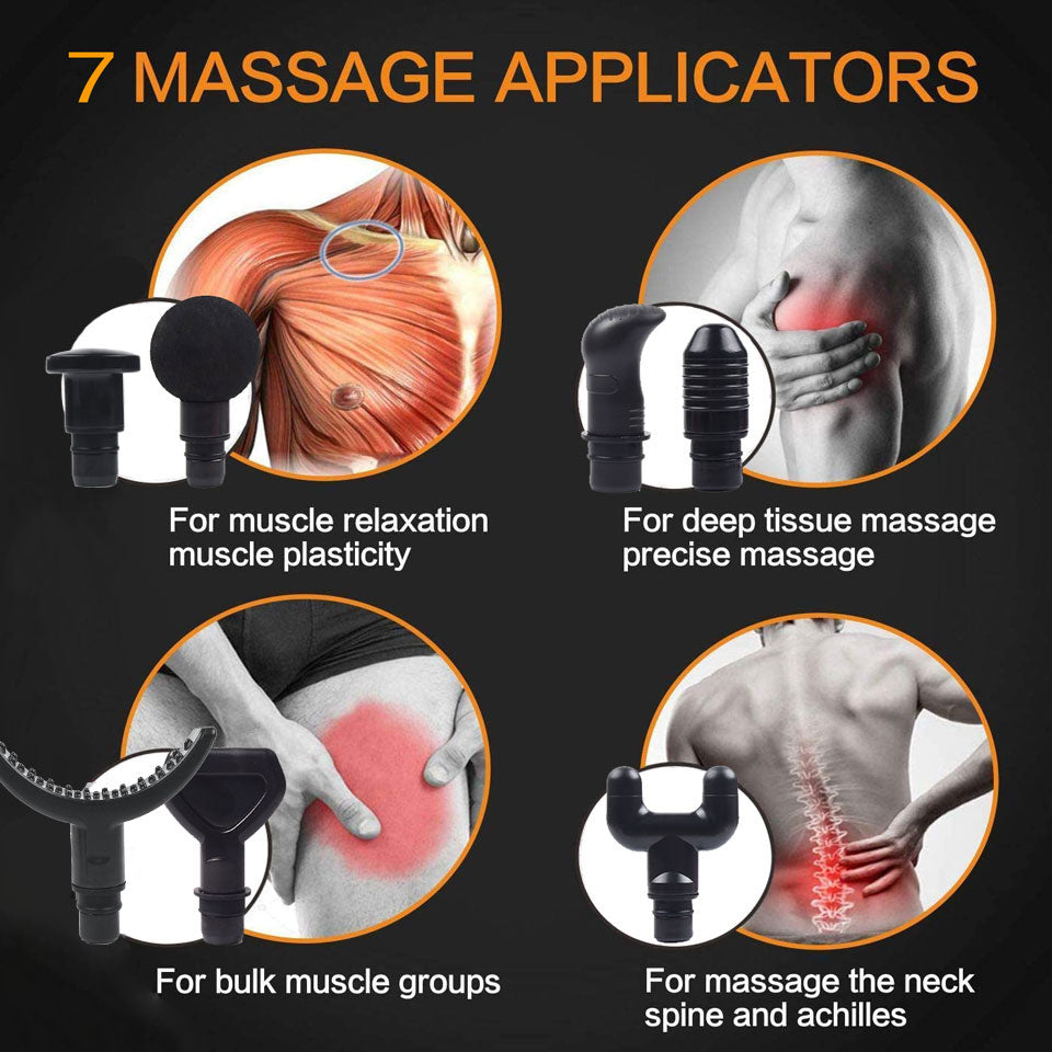 Electric Muscle Massage Gun Deep Tissue Massager Therapy Body Fascial