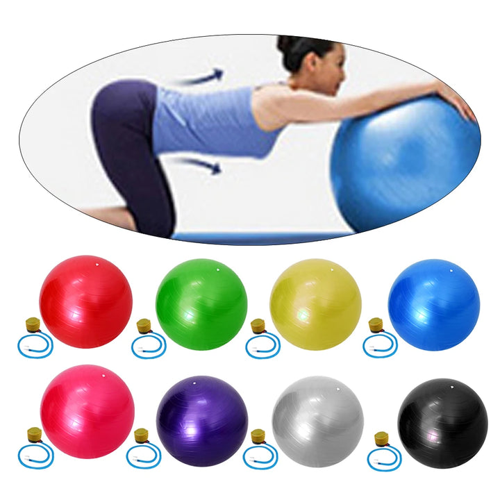 55cm Explosion-proof Sports Yoga Ball With Pump Pilates Fitness Gym