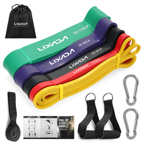 LIXADA 3/5 Pcs Resistance Bands Set Pull Up Loop Bands Home Gym