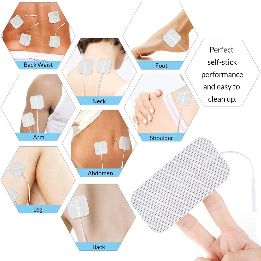 Physiotherapy Tens Electrode Pads Conductive Gel Therapeutic Pulse